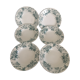 6 hollow plates Saint Amand - Anémone decor