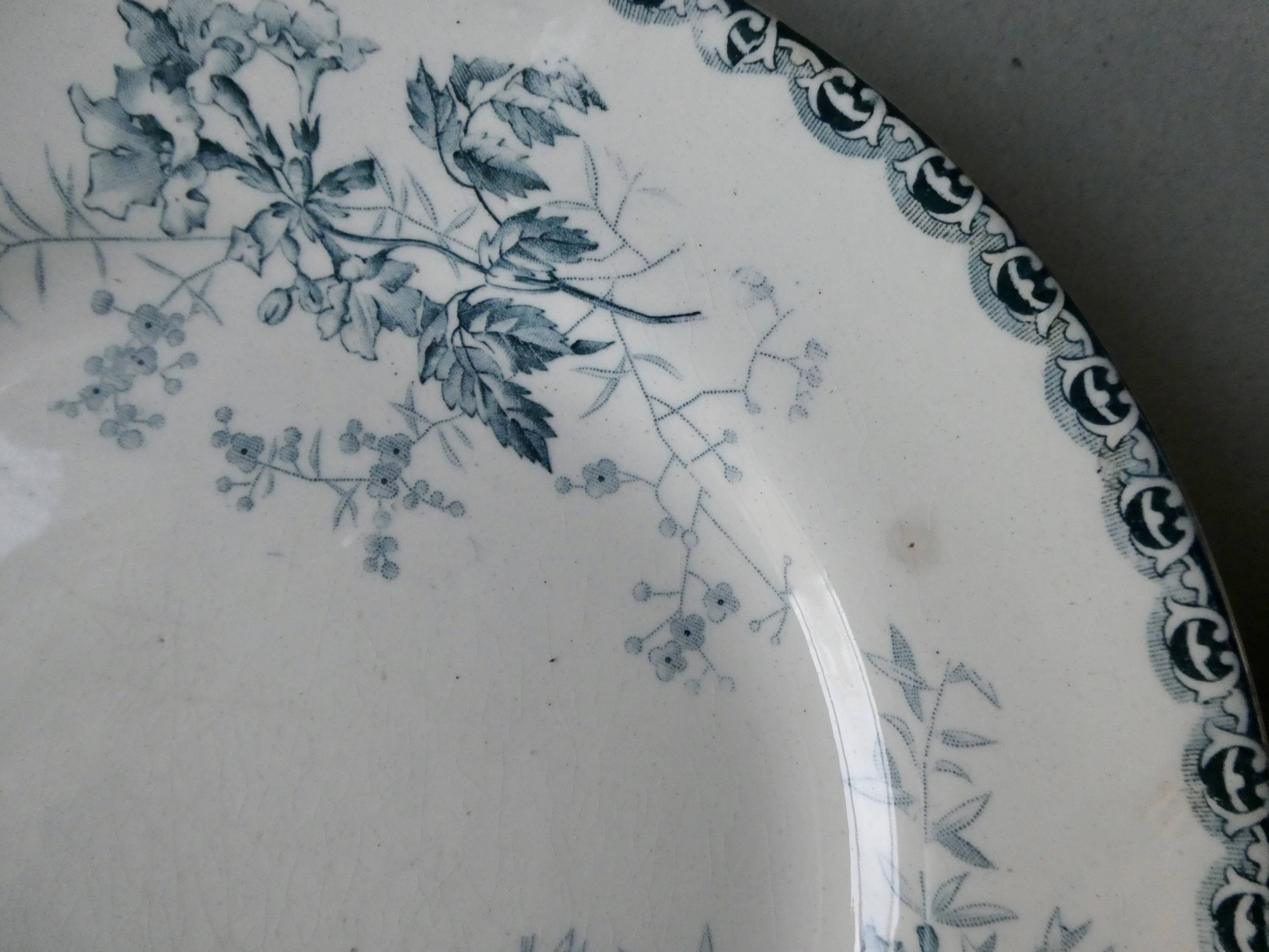Set of 6 flat plates Roscoff, Choisy king The King Boulenger Iron land
