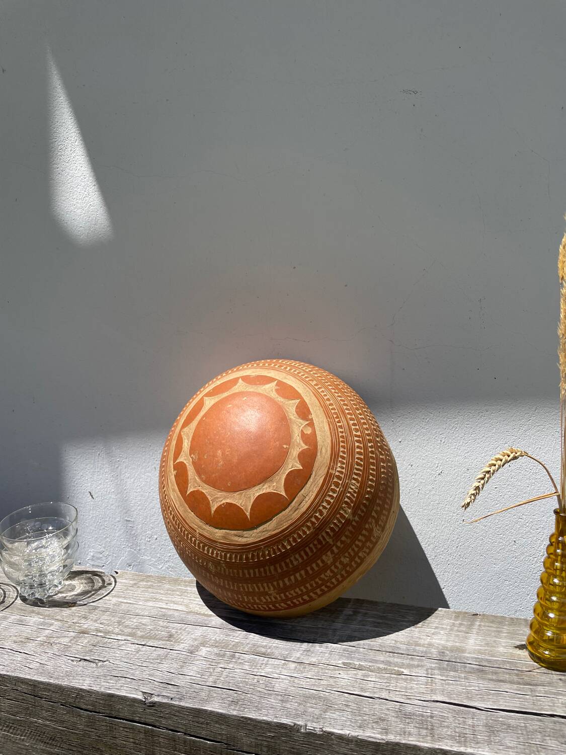 Ethnic wall calabash