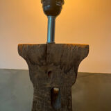 Pied de lampe en bois brut used