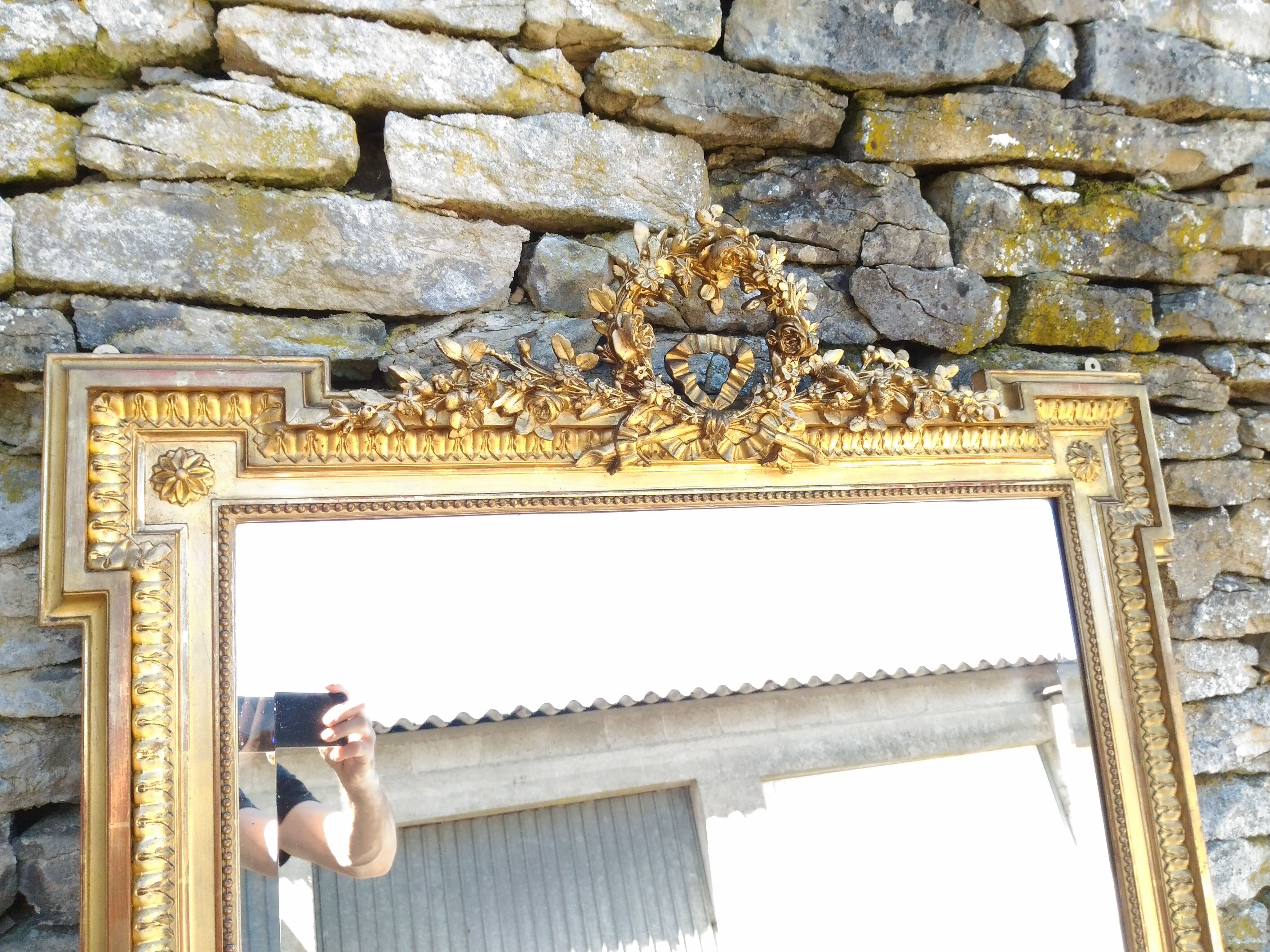 Old mirror 19th century 146x97cm