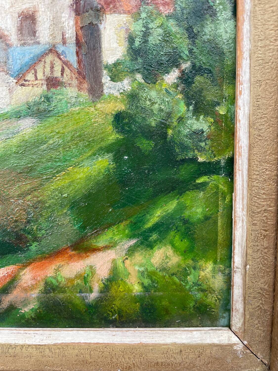 Bayonne Basque oil painting