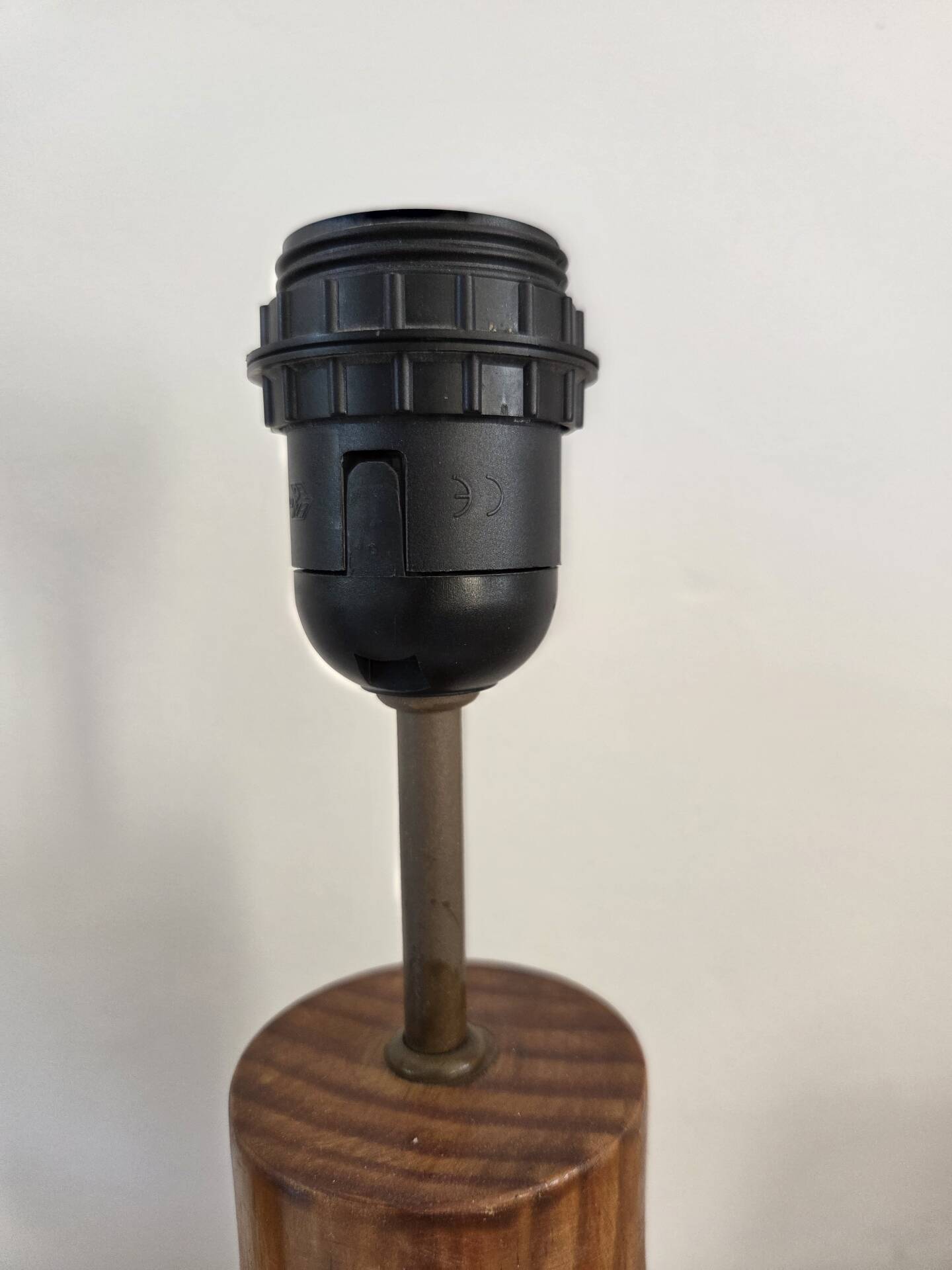 Paire de pieds de lampe bambou en bois