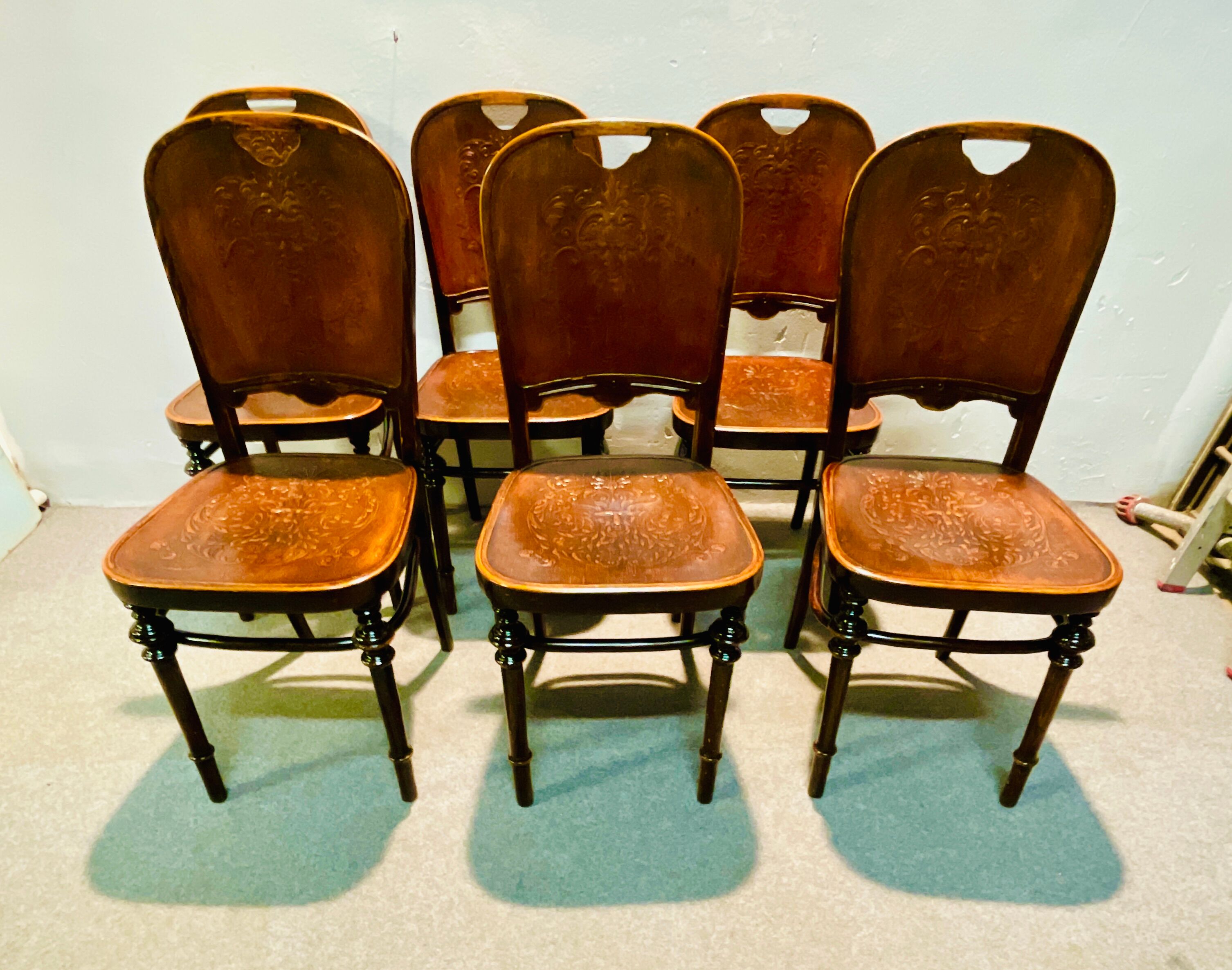 Six chairs produced by Kohn