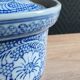 Oval Vintage Terrine in Blue and White Porcelain, Casserole with Lid