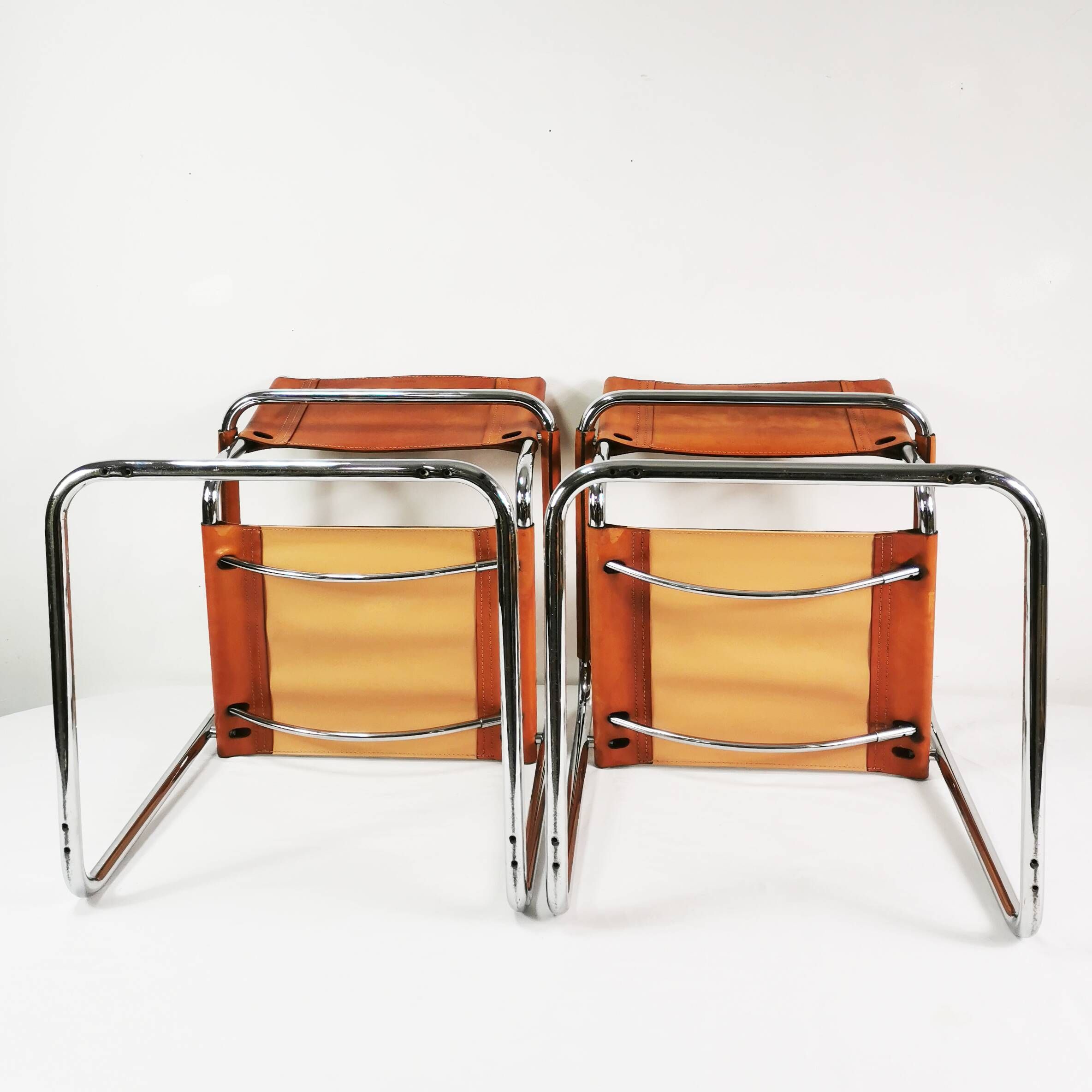 Pair of Bauhaus S34 chairs, designed by Mart Stam, Bulthaup, Germany, 1980s