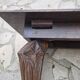 Brutalist coffee table in sculpted oak