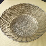 Weaving silver metal wire basket or basket