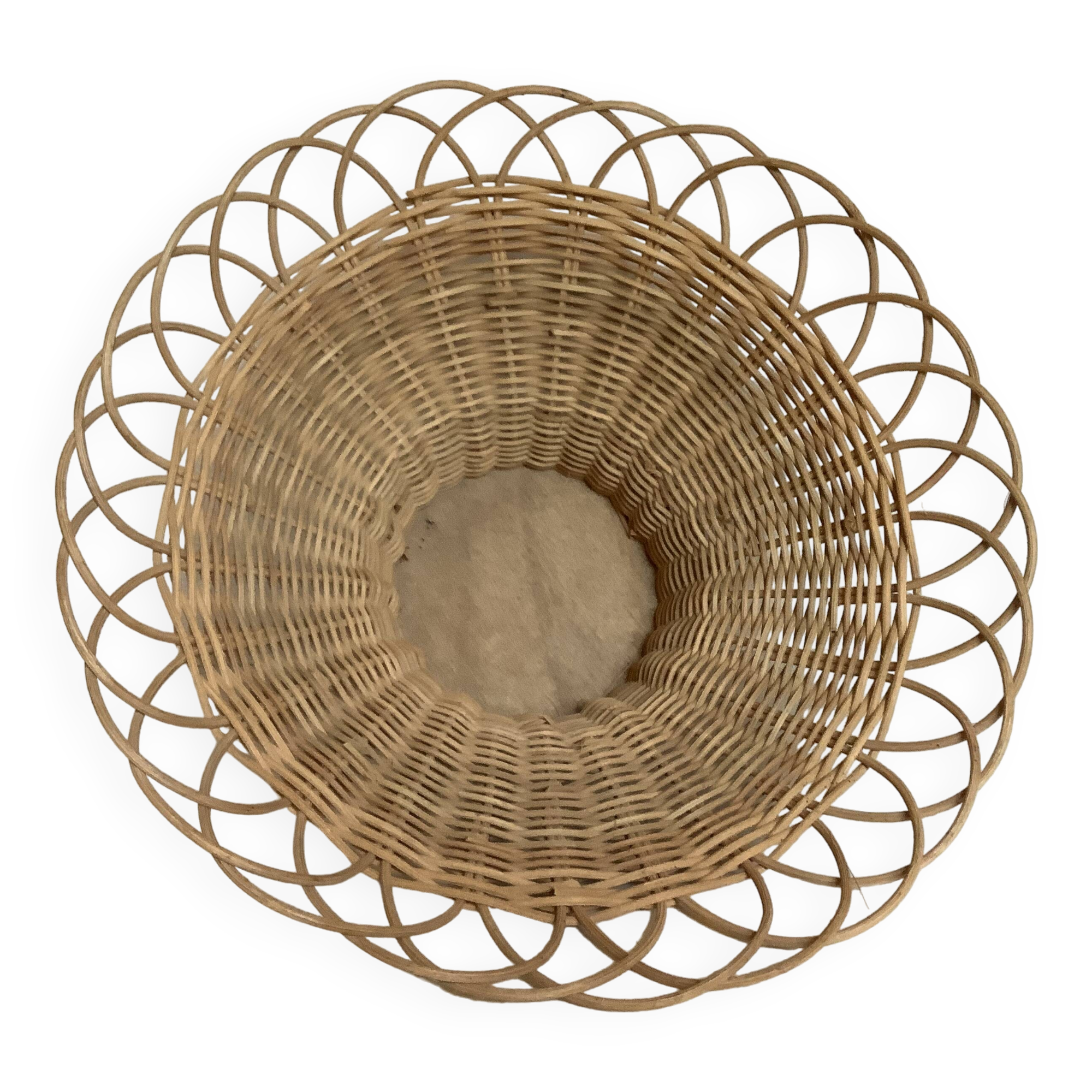 Large wicker rattan sun basket