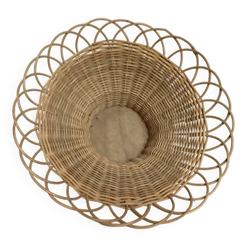 Large wicker rattan sun basket