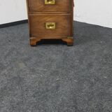 Table de chevet en bois vintage de campagne militaire par Reprodux England