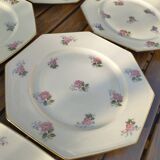Lot de 6 assiettes plates en Porcelaine de Limoges