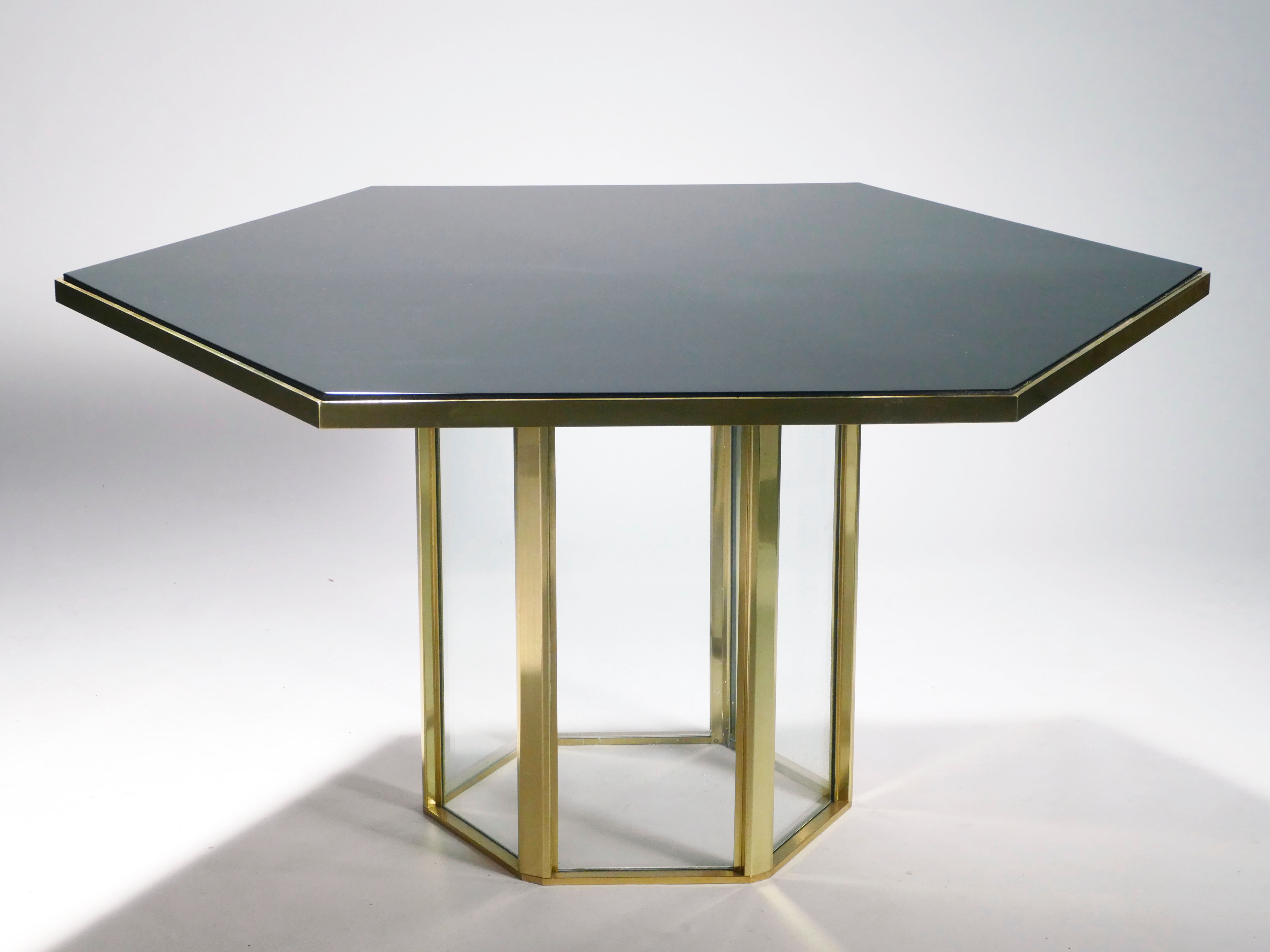 Lacquered Italian table and Romeo Rega 1970 brass