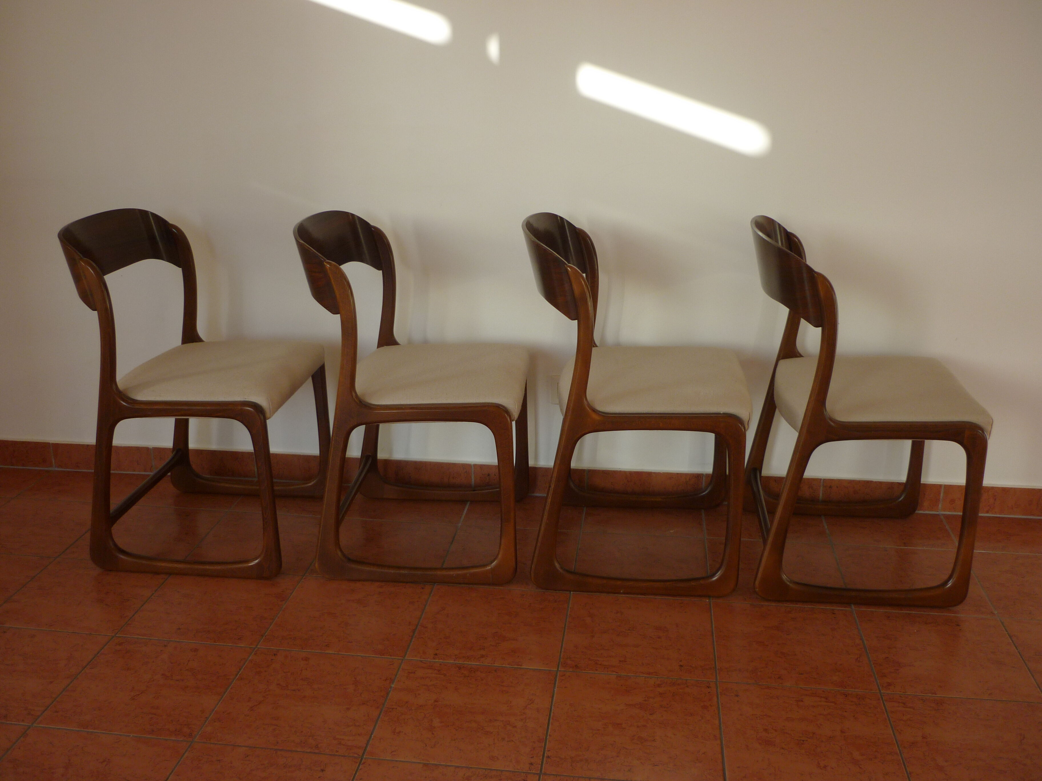 Set of 4 chairs sled Baumann