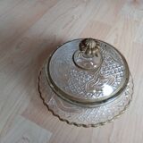 antique glass bowl with lid