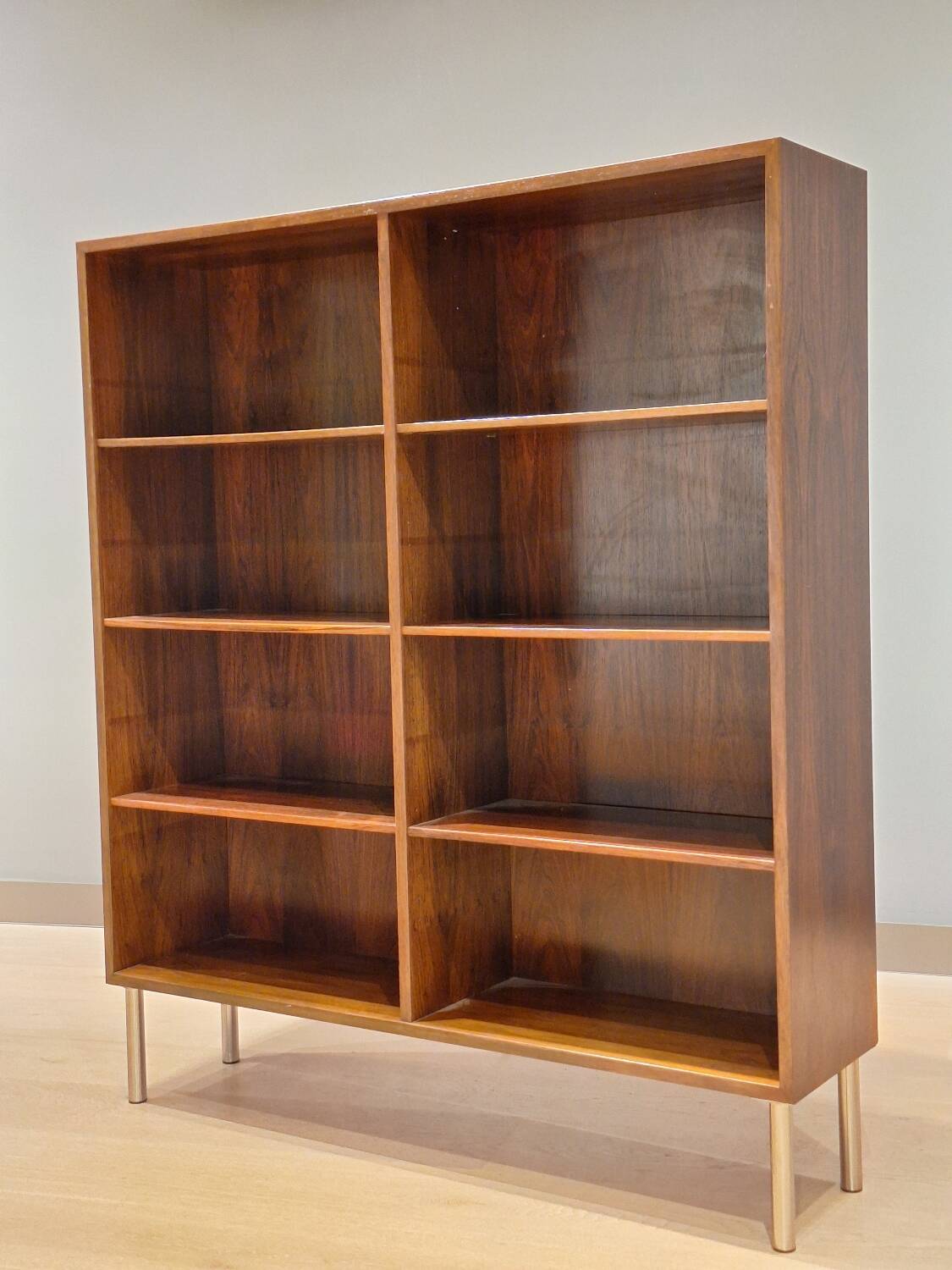 Vintage rosewood bookcase designed by Omann Jun
