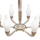 Art Deco silver-plated brass chandelier, 1920