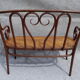Curved wooden lounge 1900, a bench and four chairs
