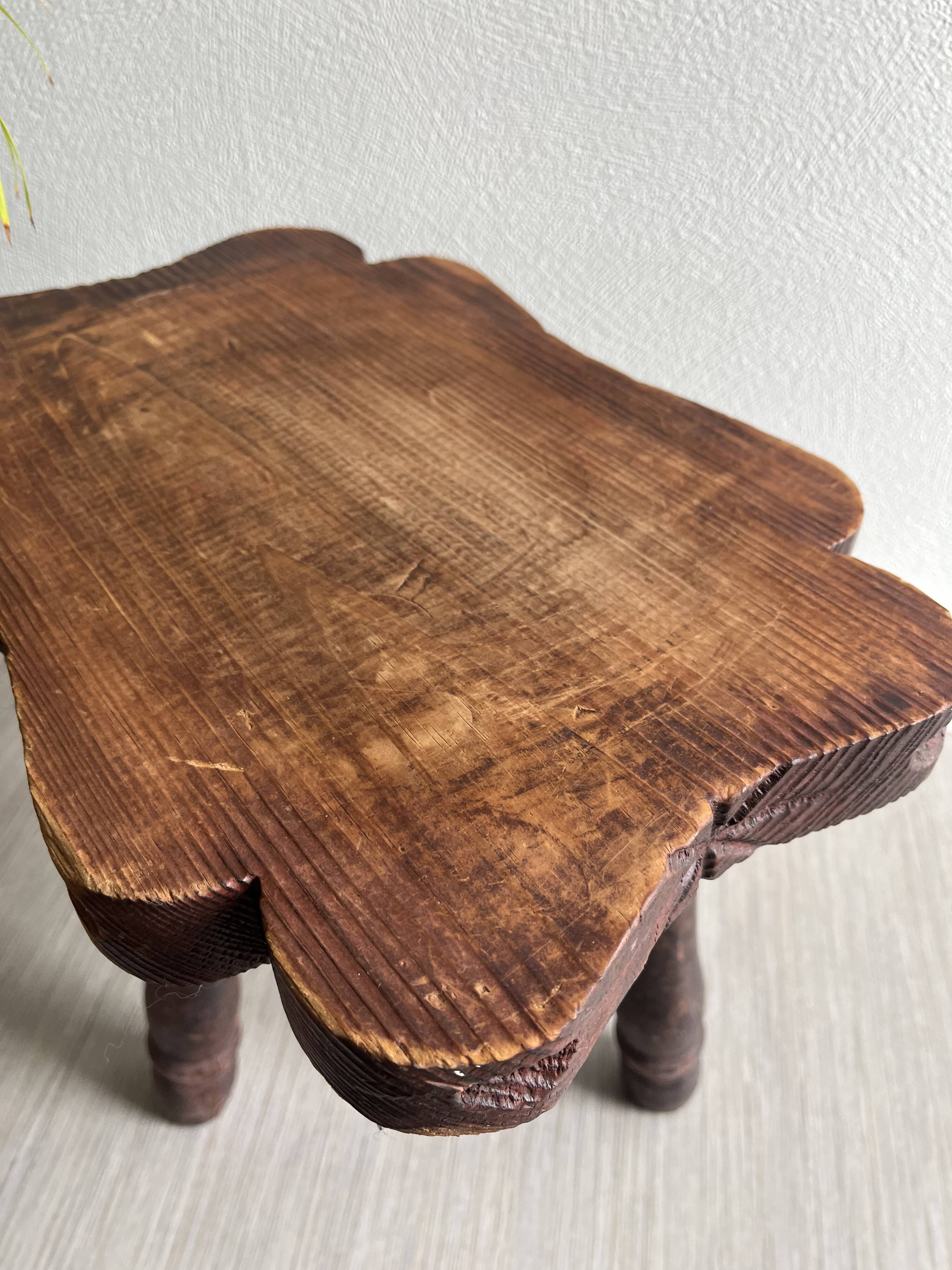 Wooden tripod stool