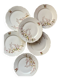 Six assiettes à entrée 1900s fleurs et papillons