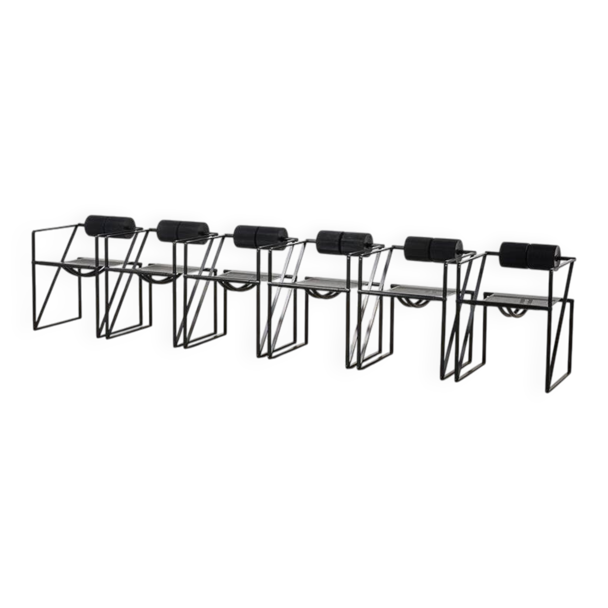Ensemble de 6 chaises Seconda 602 de Mario Botta pour Alias Italie 1982