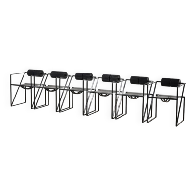 Ensemble de 6 chaises Seconda 602 de Mario Botta pour Alias Italie 1982