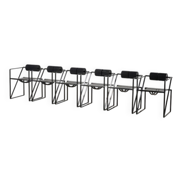 Ensemble de 6 chaises Seconda 602 de Mario Botta pour Alias Italie 1982