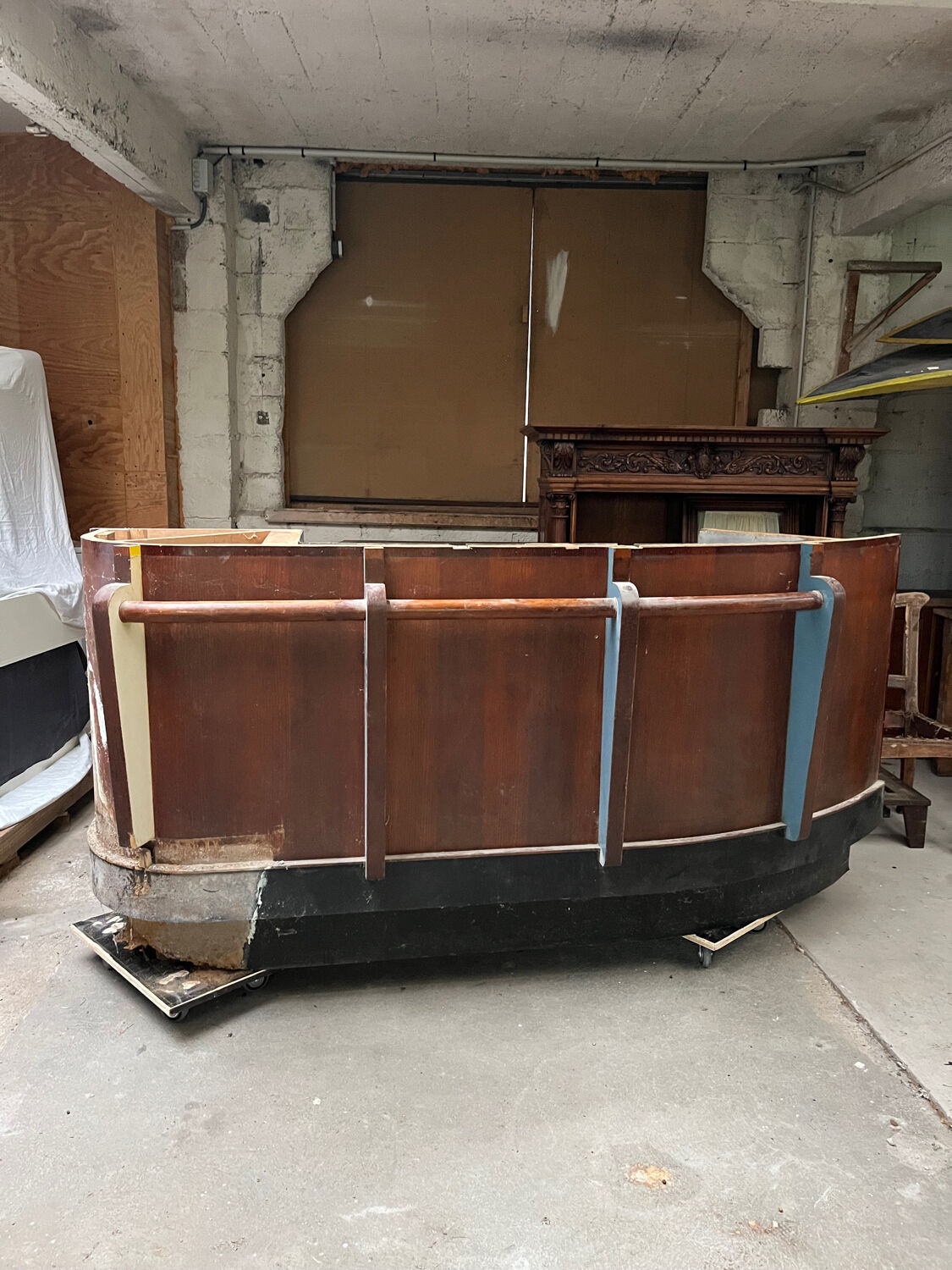 1950s oak and Formica bar