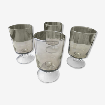 Set de 4 veres à pied Vintage en verre fumé Luminarc