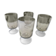 Set of 4 Vintage FootWorms in Luminarc Smoked Glass