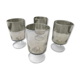 Set de 4 veres à pied Vintage en verre fumé Luminarc