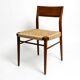 Two original 1960s Wilkhahn chairs made of walnut with wicker cane