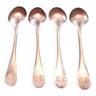 4 petites cuillères Christofle anciennes monogramme CG