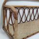 Shelf in curved bamboo and vintage rattan