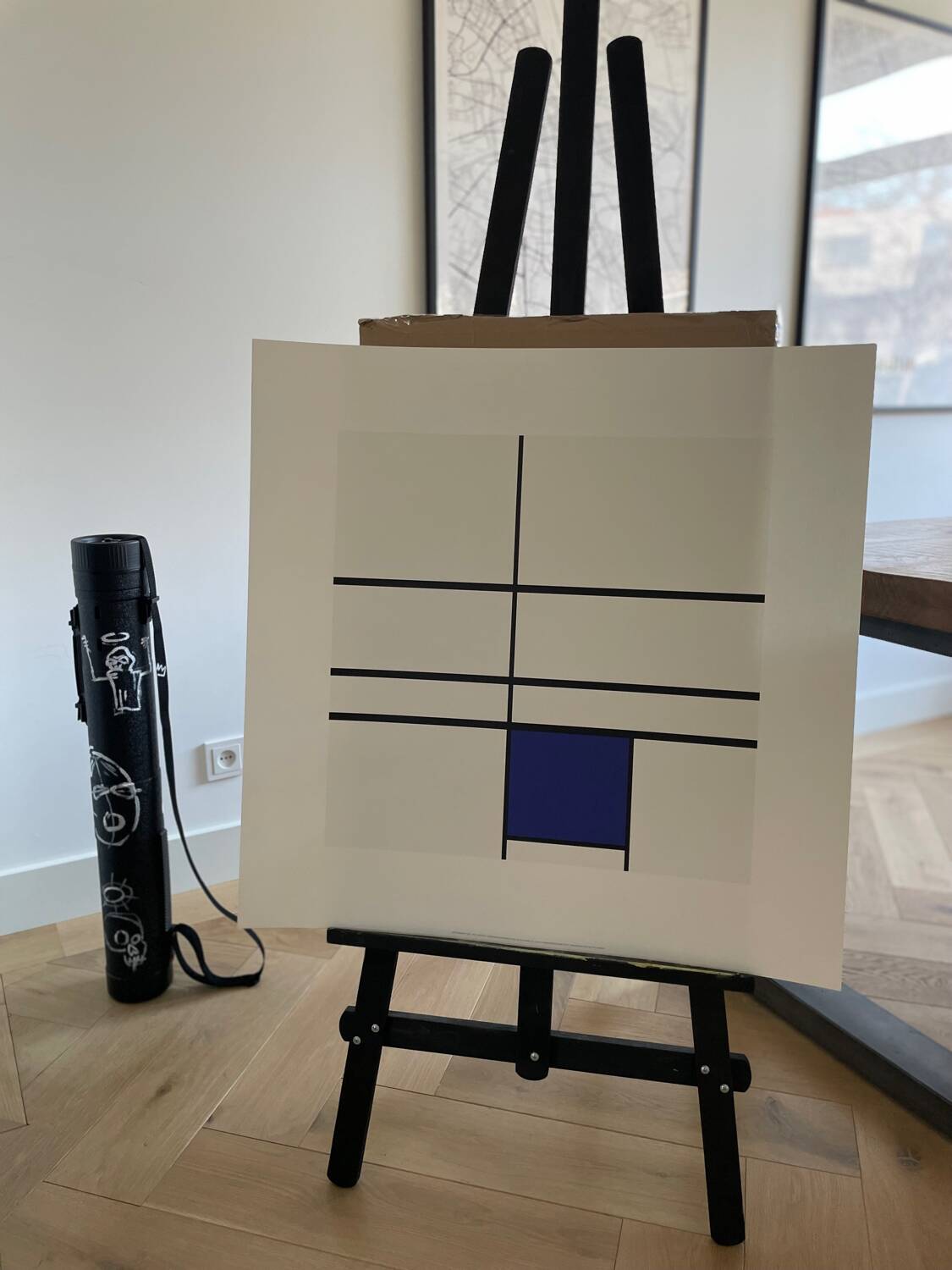 Piet Modrian (1872-1944), Composition with Blue, 1935, Copyright MondrianHoltzman Trust, Printed in Italy