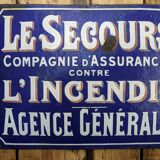 Enamelled plaque "The rescue" insurance company 1910/1920