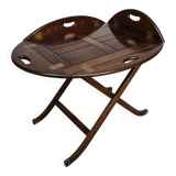 Plateau de service/plateau de majordome/table d'appoint pliable victorienne