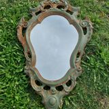 Venetian style weathered wooden mirror