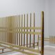 Vintage golden brass bed frigerio 1970s