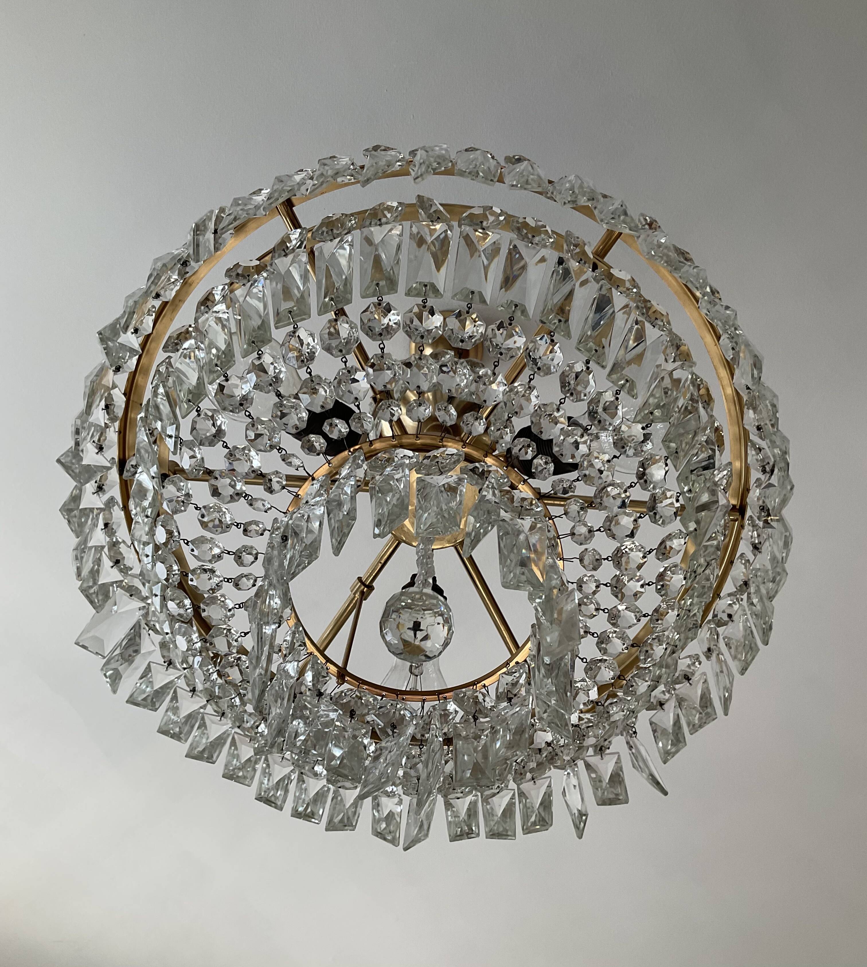 Cascade chandelier with vintage 70s tassels