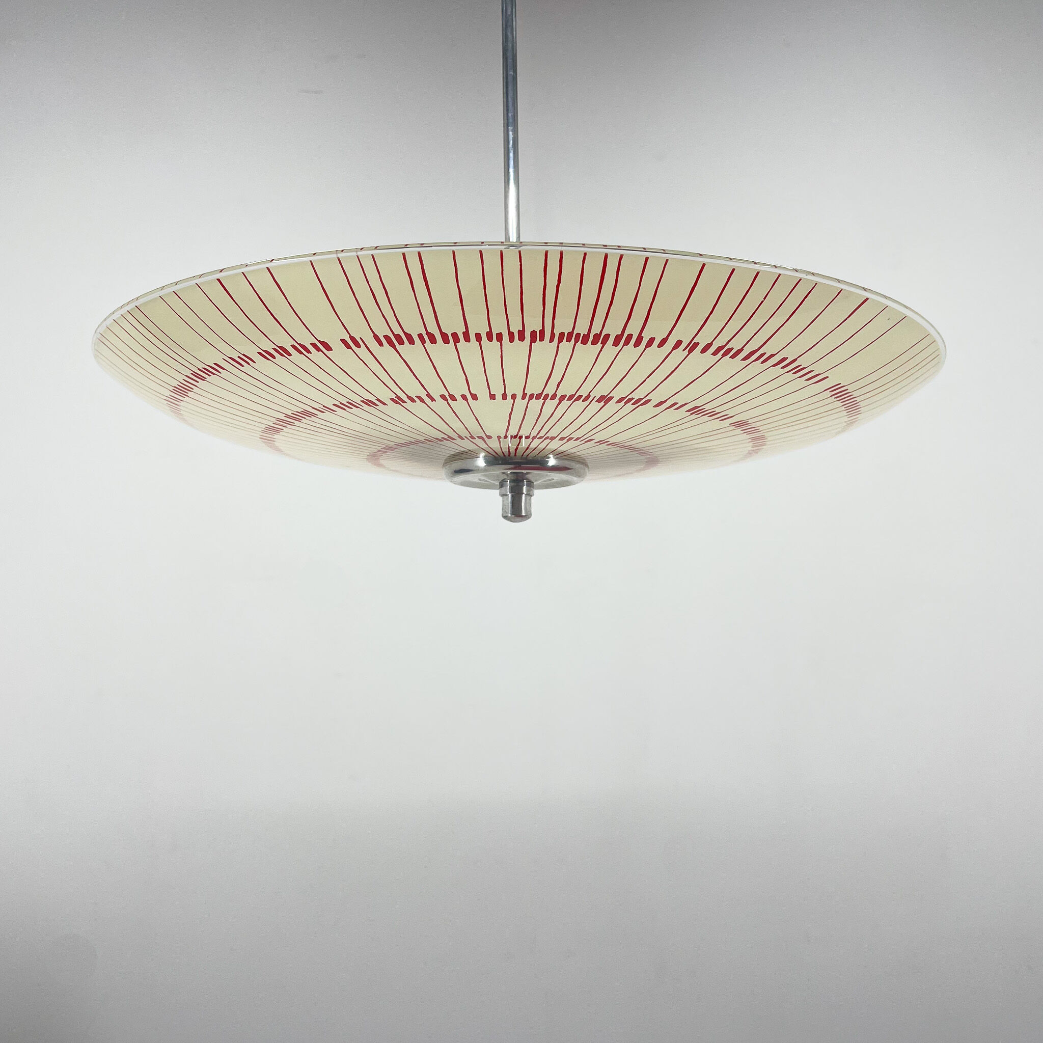 Mid-century glass chandelier by Napako Czechoslovakia 1960s