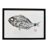 Framed art print, "Print of a sea bream"