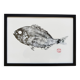 Impression d'art encadrée, "Estampe d'une dorade"