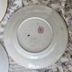 3 assiettes plates antiques dépareillées terre de fer rouge