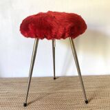 60s Mohair Tripod Stool