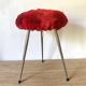 60s Mohair Tripod Stool