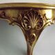 French vintage regency style gold resin half round console wall table 4022