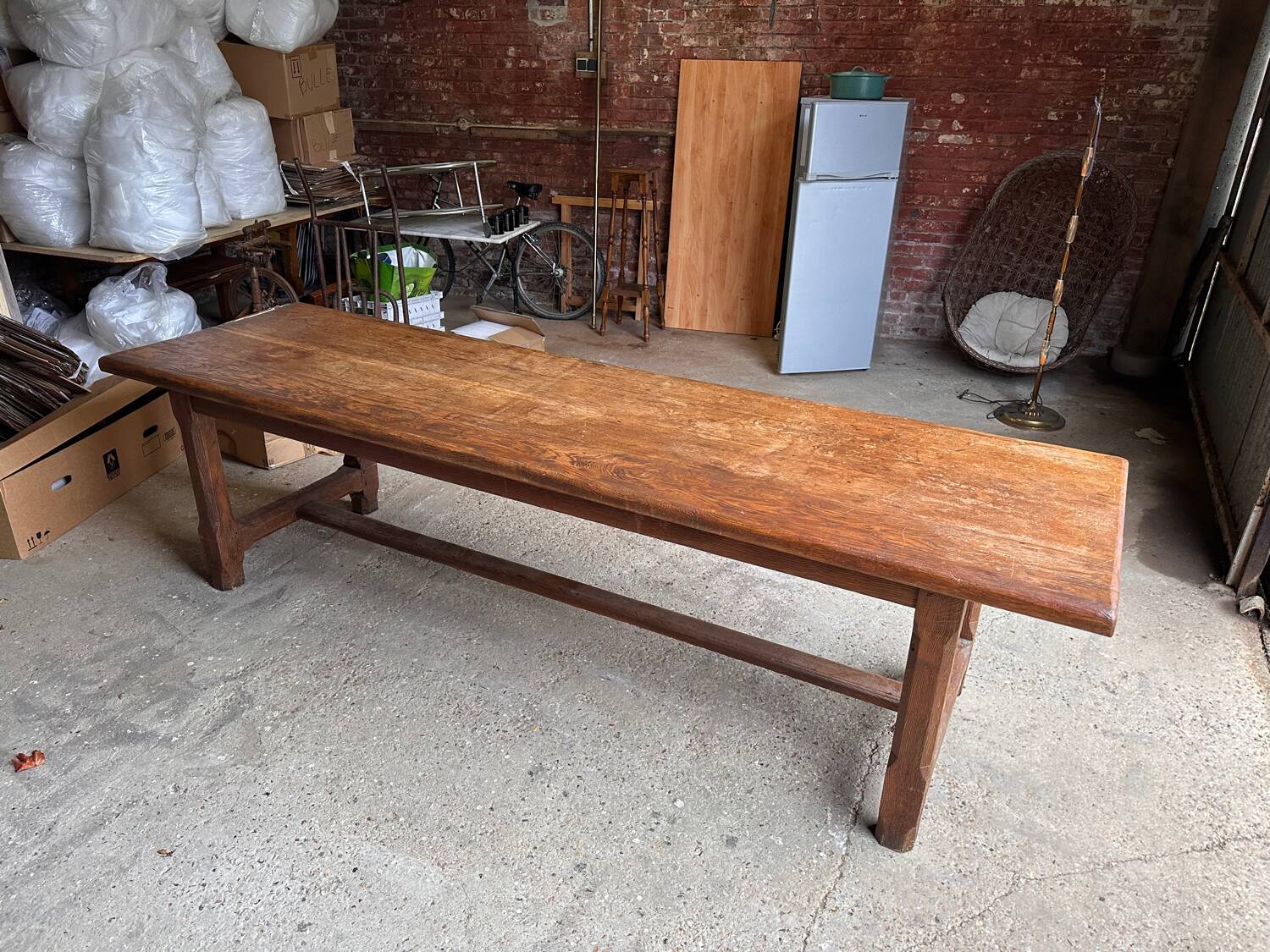 Large oak farm table