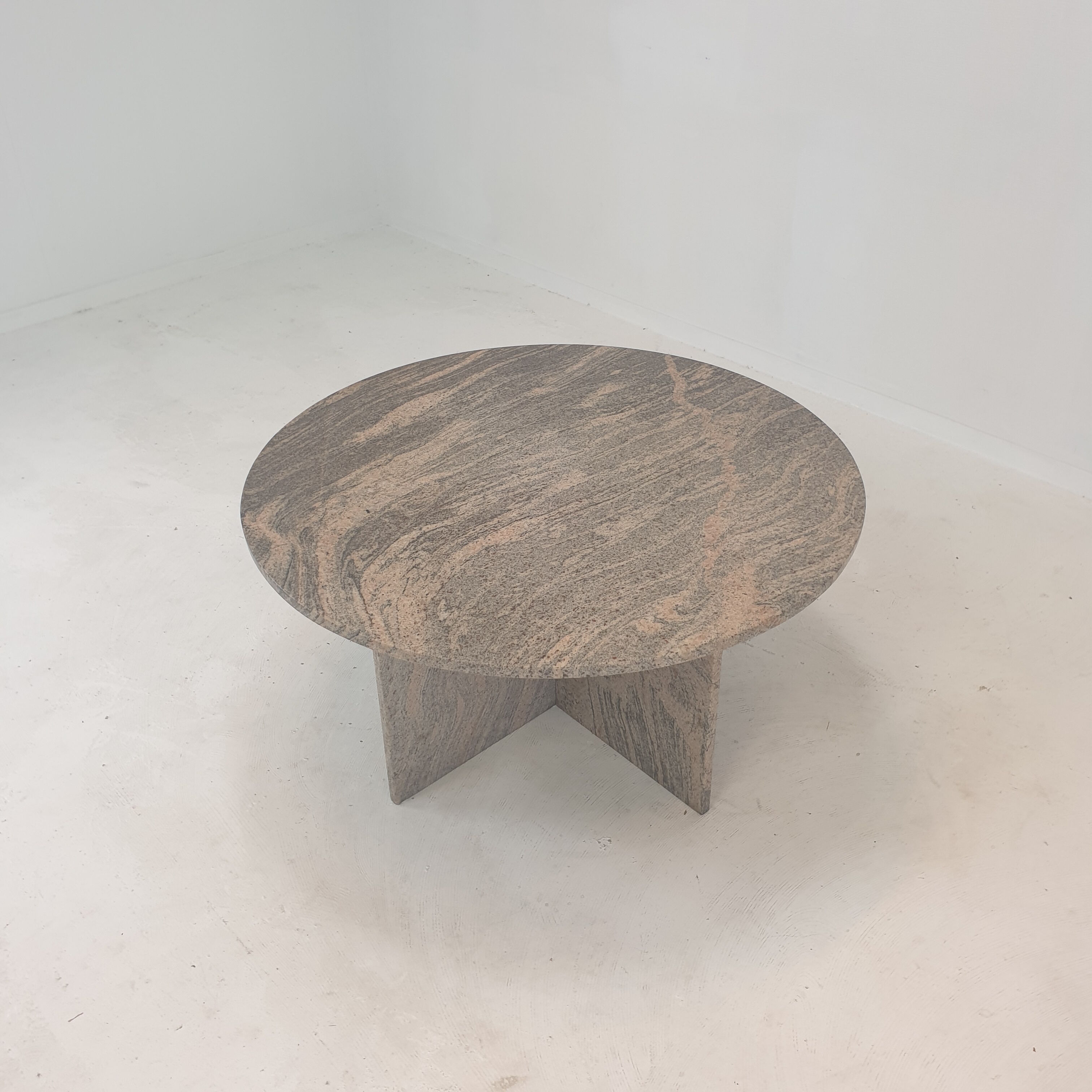 Round Italian Coffee Table, 1980's