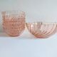 Set of 6 bowls and a salad bowl in Arcoroc Rosaline Vintage glass